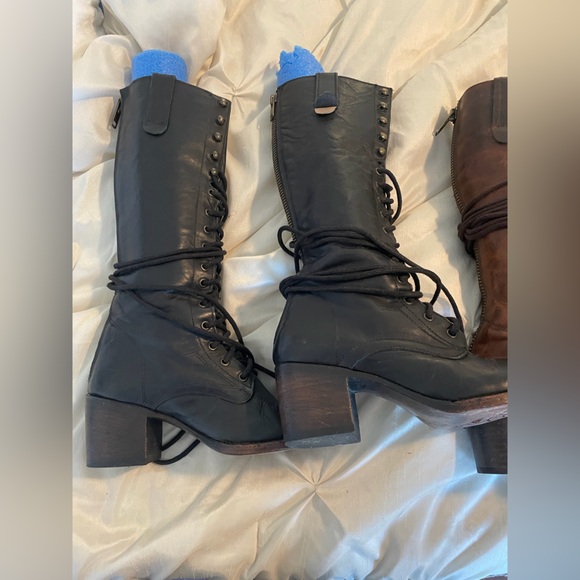 Freebird by Steven Shoes - Freebird by Steven Black Grany Lace Up Boots